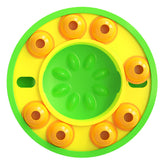 Interactive slow feeder puzzle bowl for dogs with non-slip base and food-dispensing design