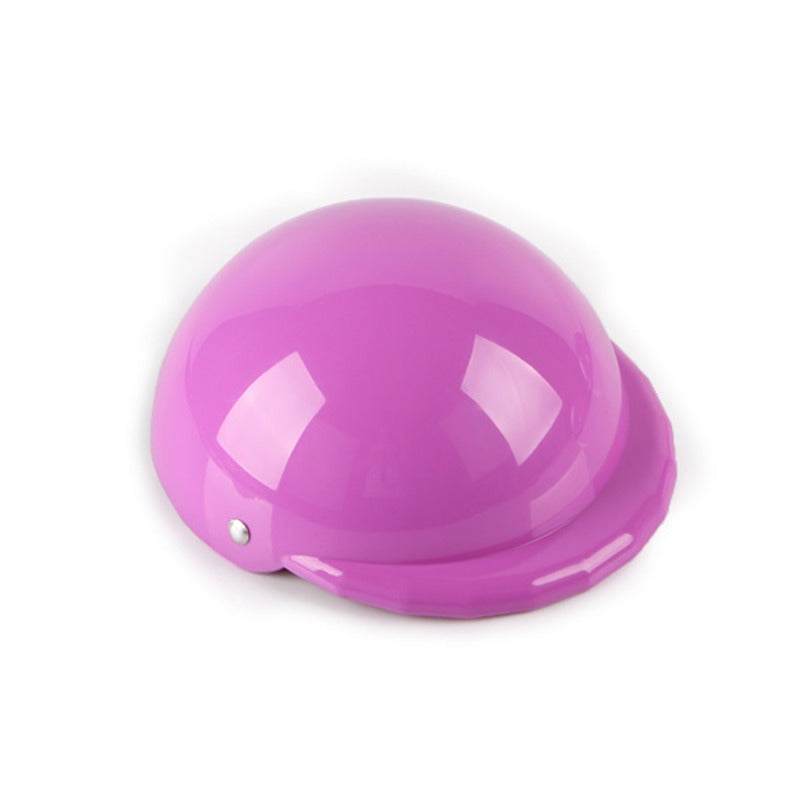 Adjustable colorful pet toy helmet with chin strap for dogs and cats in vibrant colors